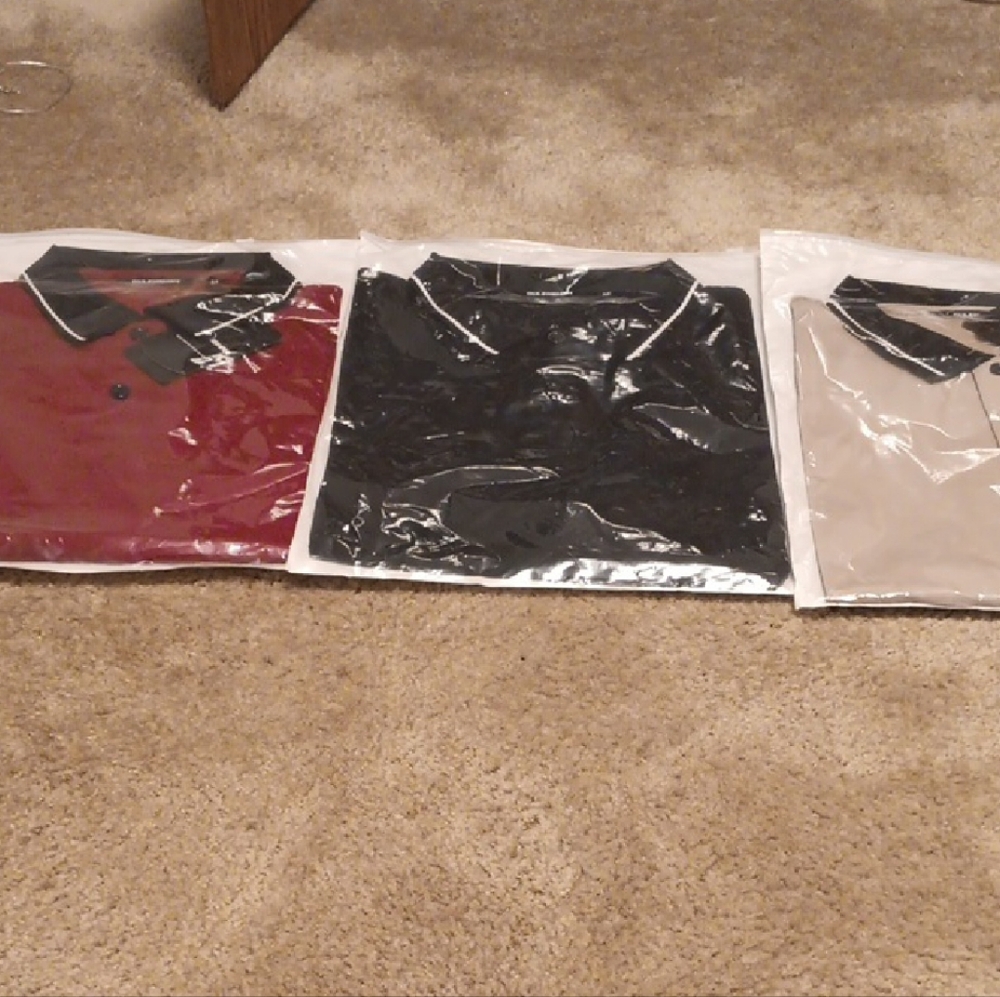 Buy 1 GET 2 - Men's Polo Shirts- Black, Red, and Tan
